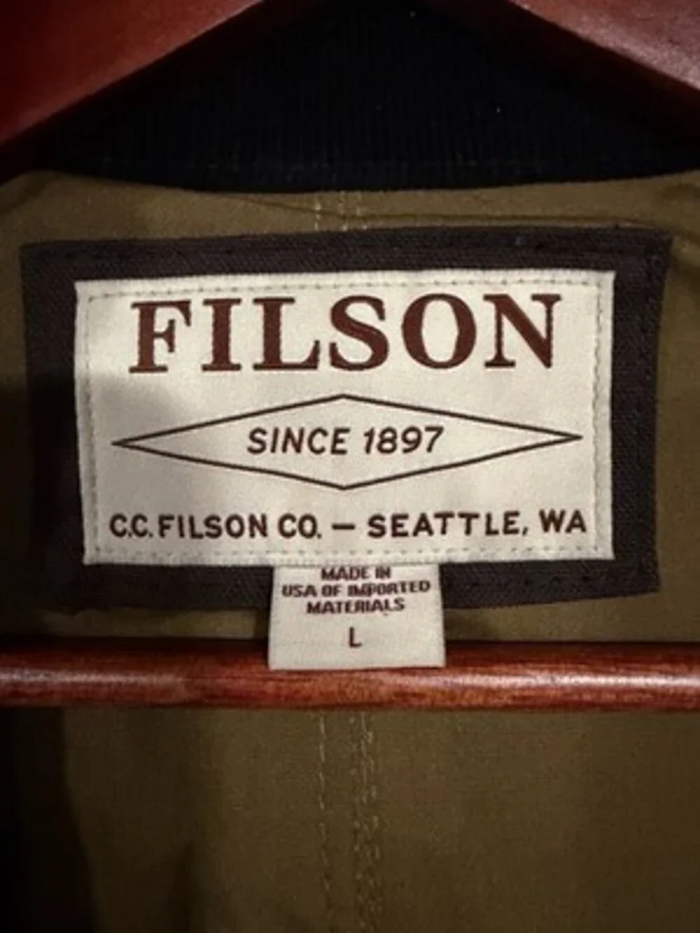 Filson brown hooded